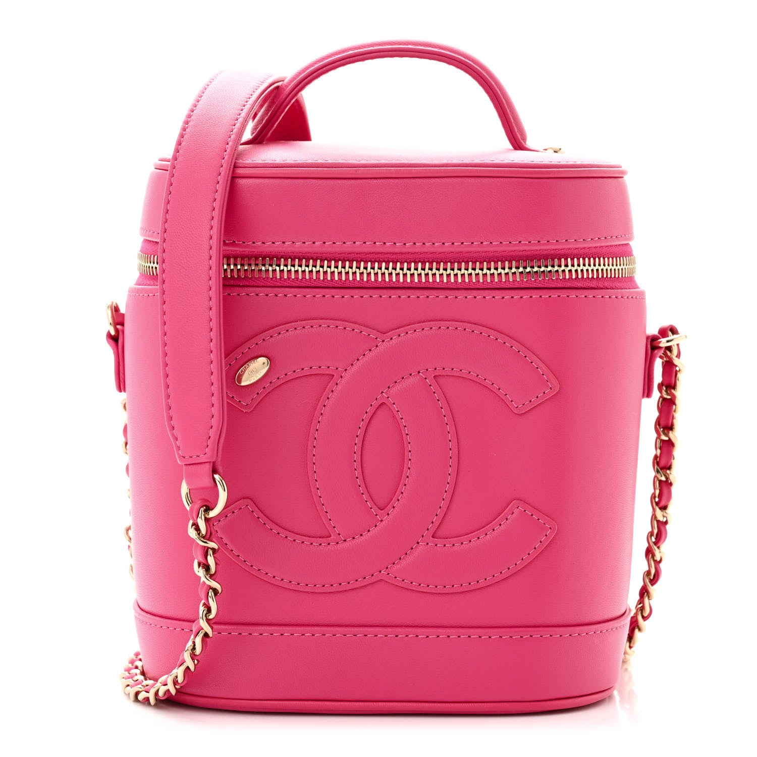 Chanel Lambskin Timeless Vanity Cosmetic Case Pink 1 of 9