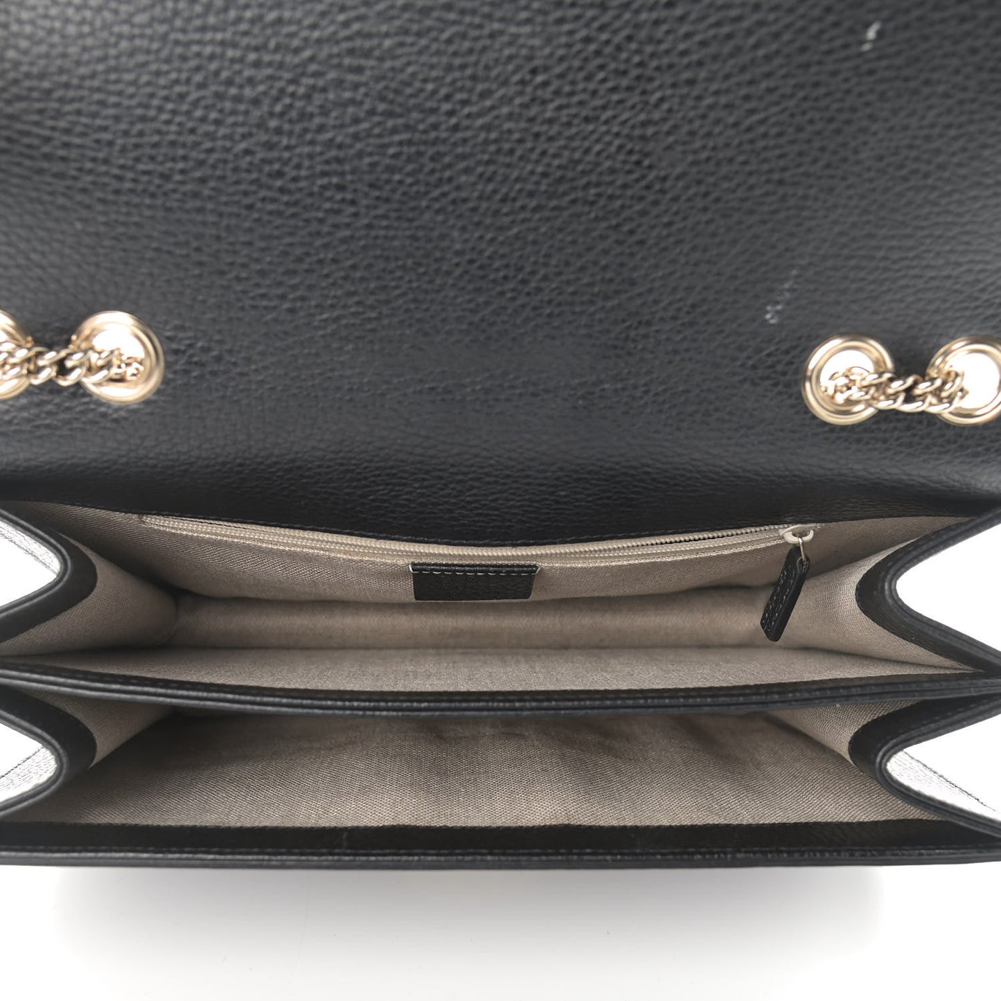 Dollar Calfskin Interlocking G Shoulder Bag Black