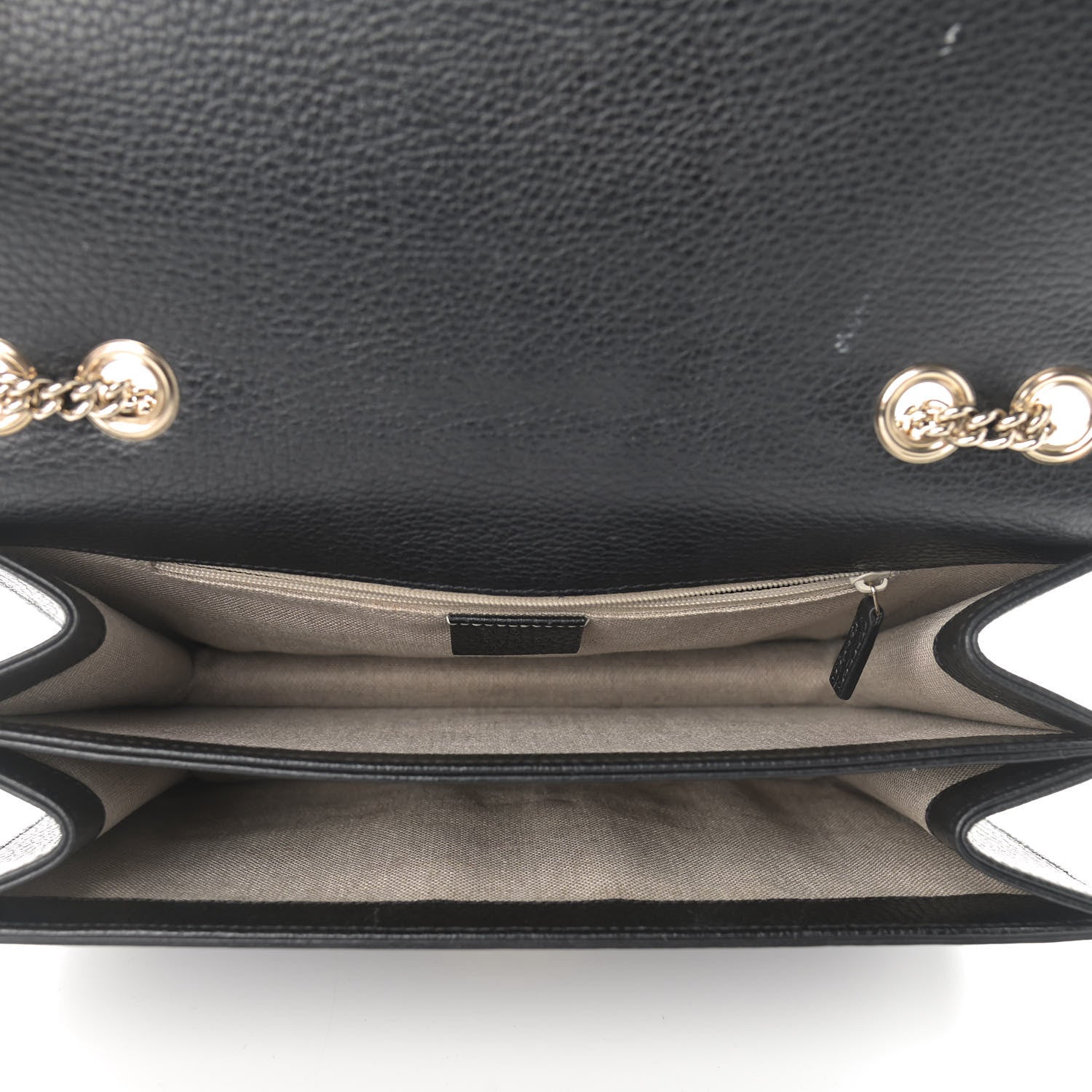Gucci Dollar Calfskin Interlocking G Shoulder Bag Black 4 of 12