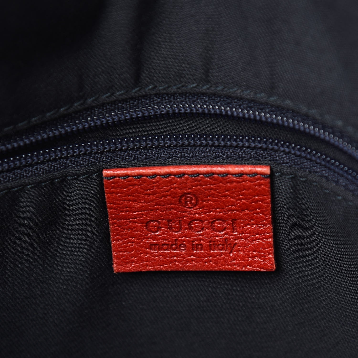 Gucci Monogram Abbey Small Tote Navy Red 6 of 13