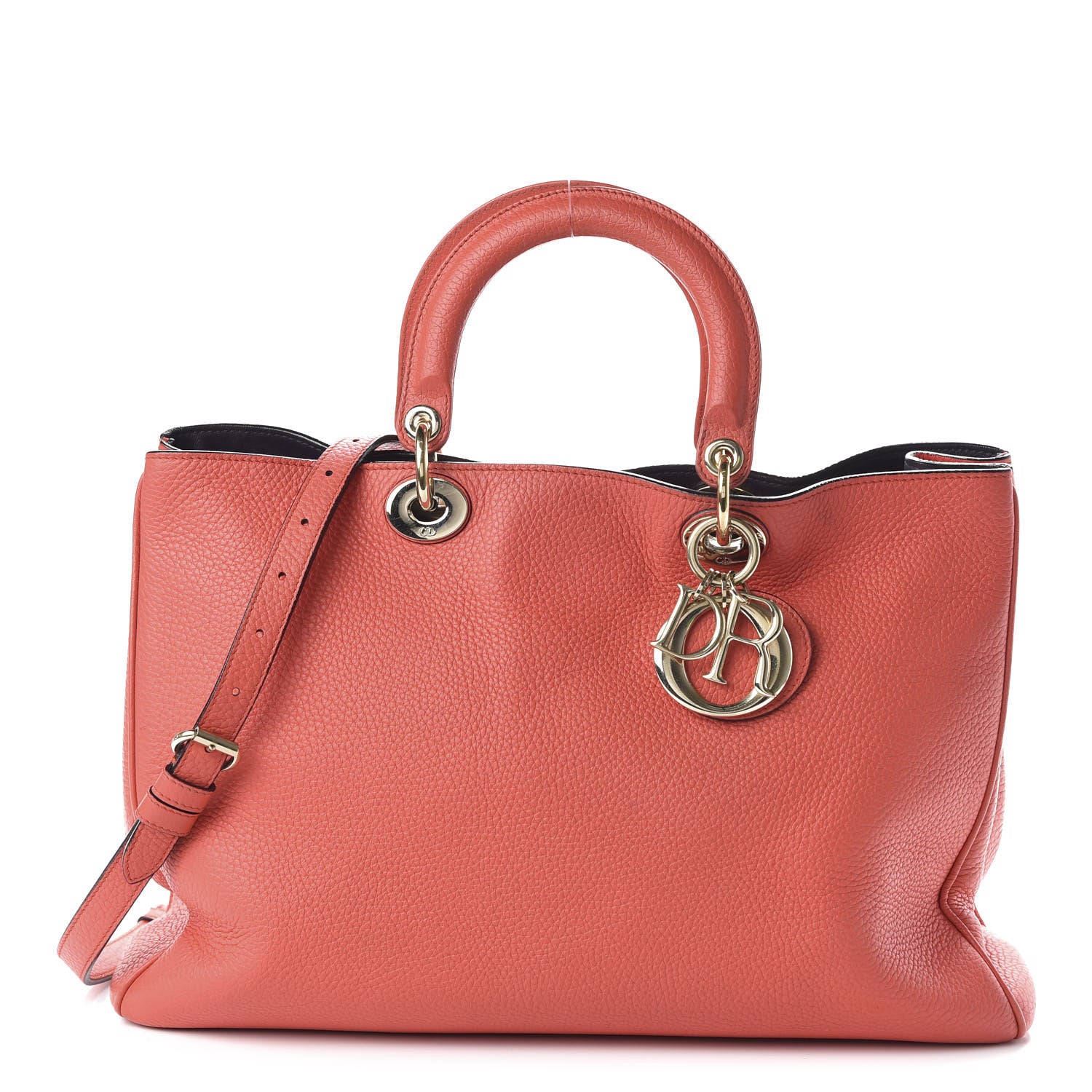 Christian Dior Bullcalf Large Diorissimo Tote True Red 1 of 8