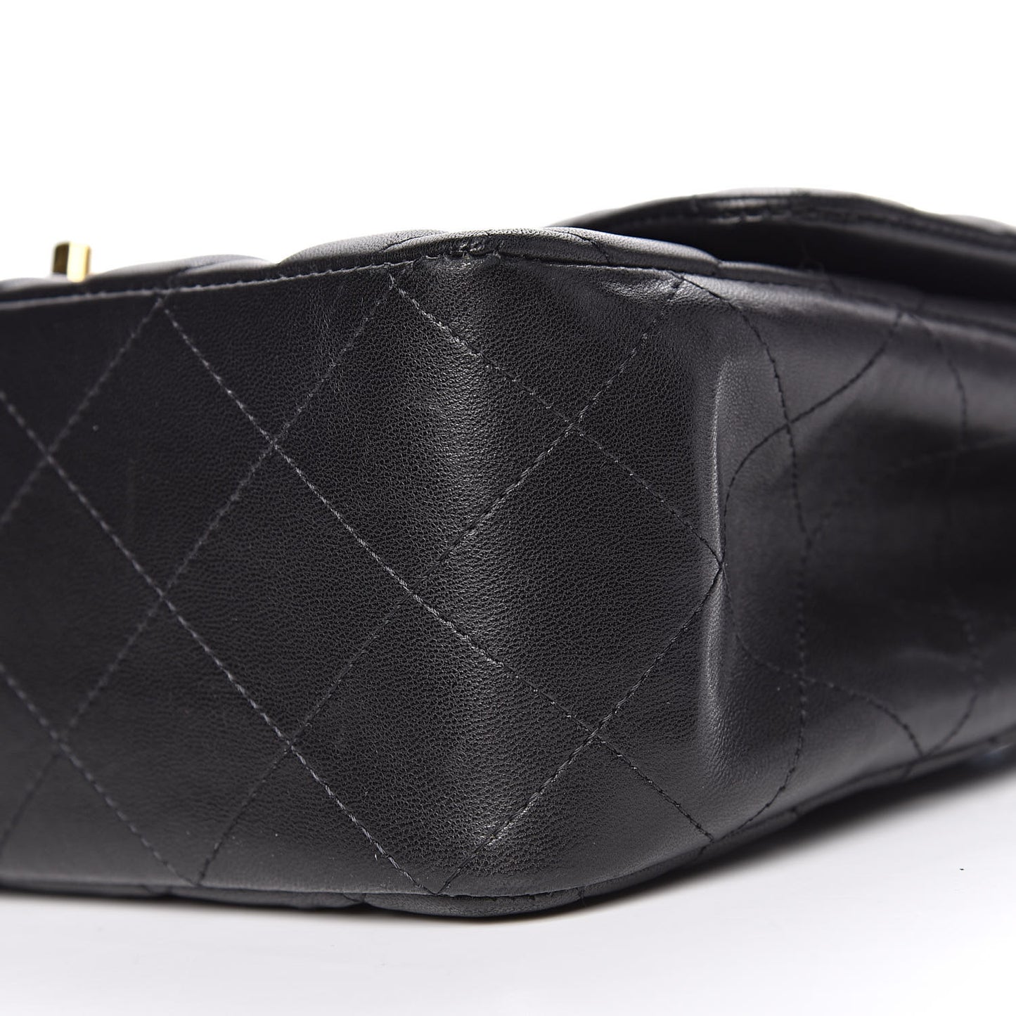 Lambskin Quilted Jumbo Single Flap Black
