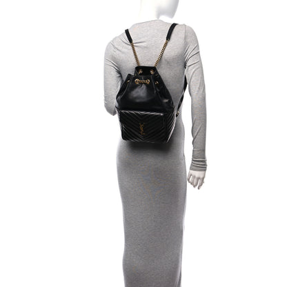 Saint Laurent Lambskin Matelasse Monogram Joe Backpack Black 2 of 11