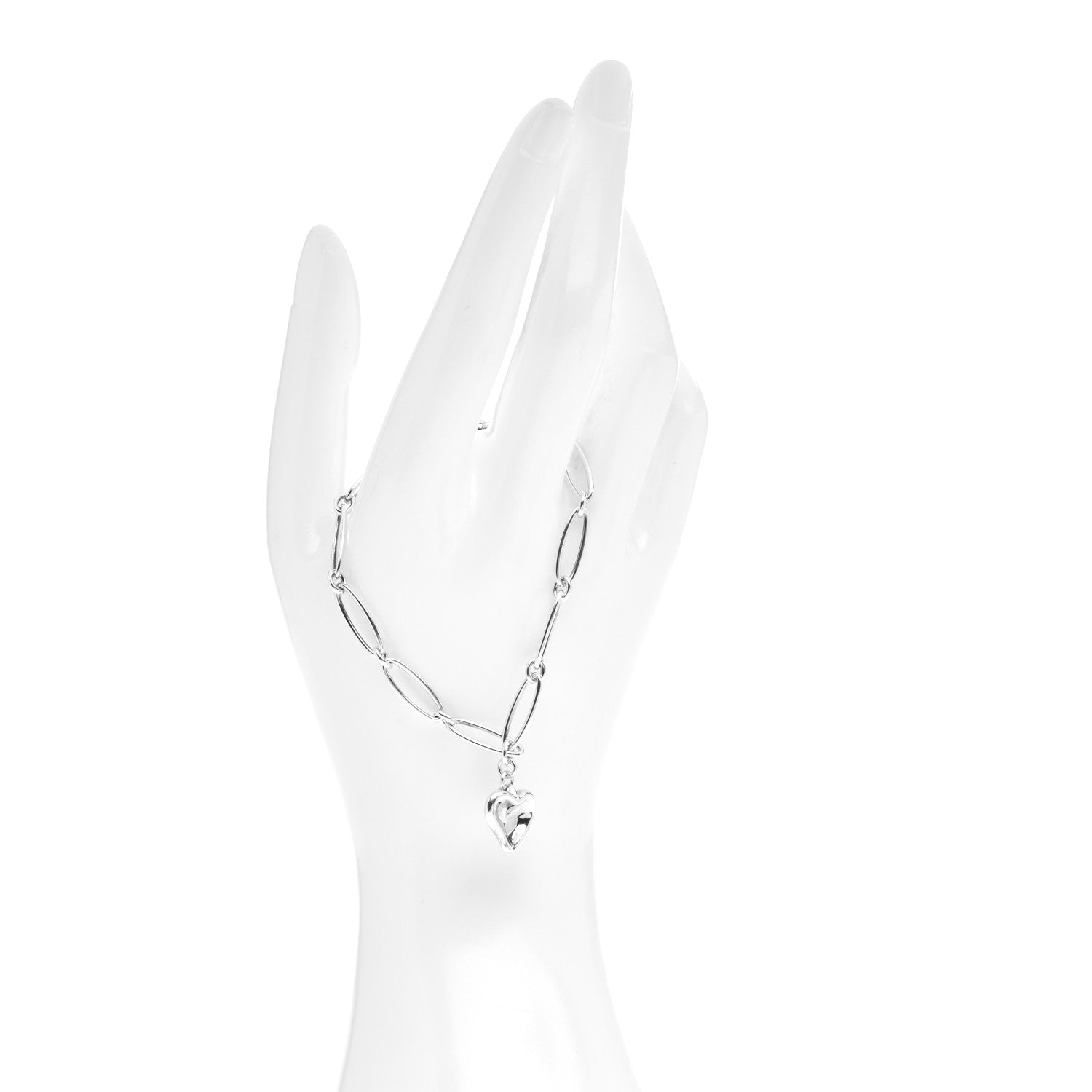 Tiffany Sterling Silver Elsa Peretti Full Heart Bracelet 2 of 4