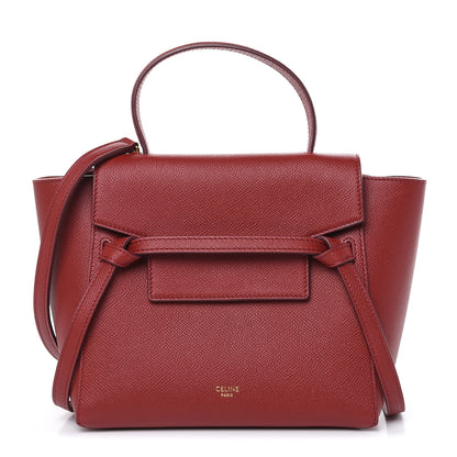 Celine Grained Calfskin Nano Belt Bag Ruby 1 of 9