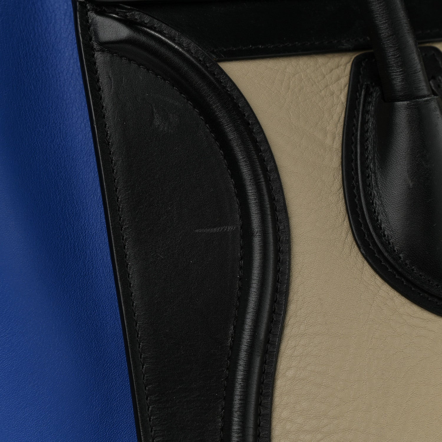 Celine Elephant Calfskin Mini Tri-Color Luggage Beige 9 of 18
