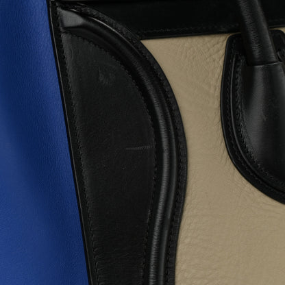 Celine Elephant Calfskin Mini Tri-Color Luggage Beige 9 of 18