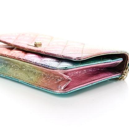 Chanel Metallic Goatskin Quilted 2.55 Reissue Wallet on Chain WOC Multicolor 7 of 12