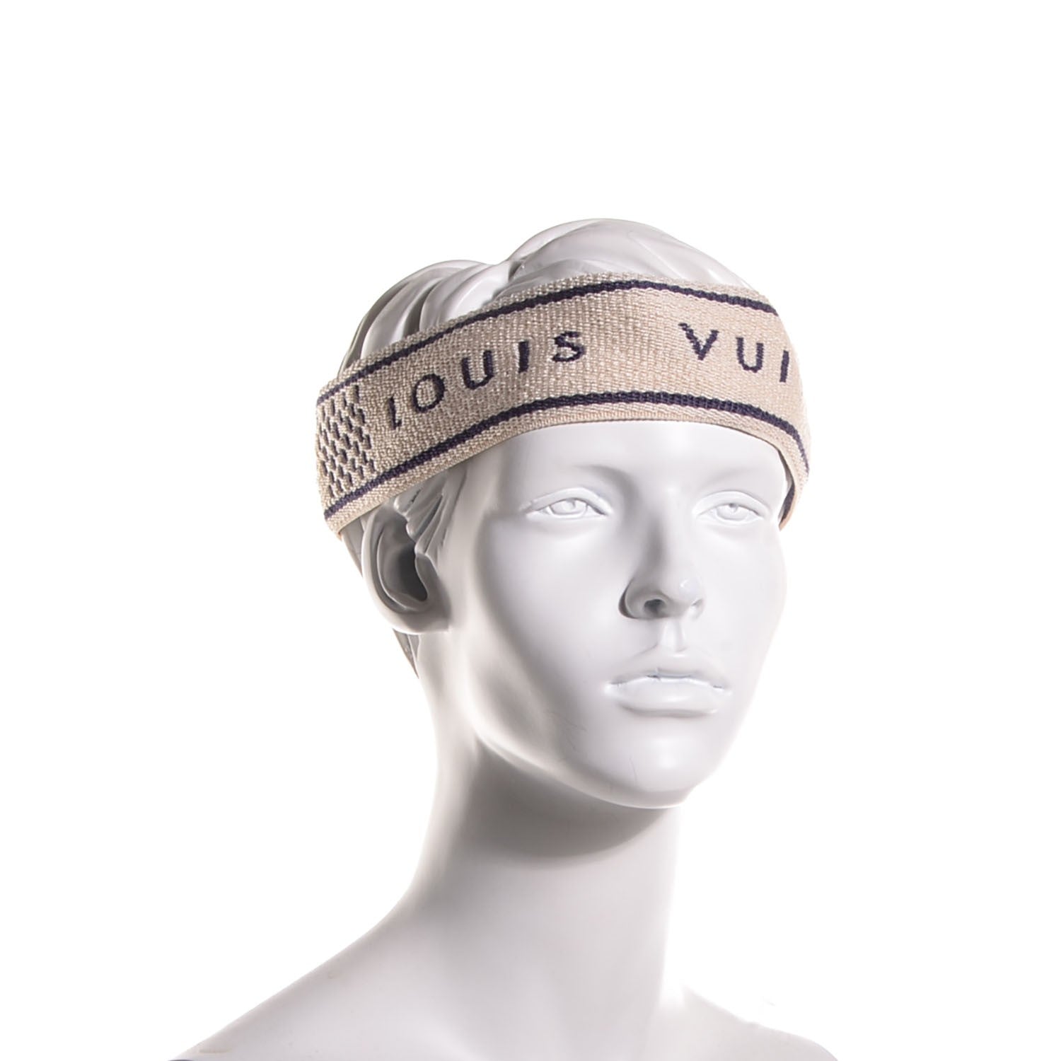 Louis Vuitton Cotton Damier Azur Gym Head Sweat Band 2 of 4