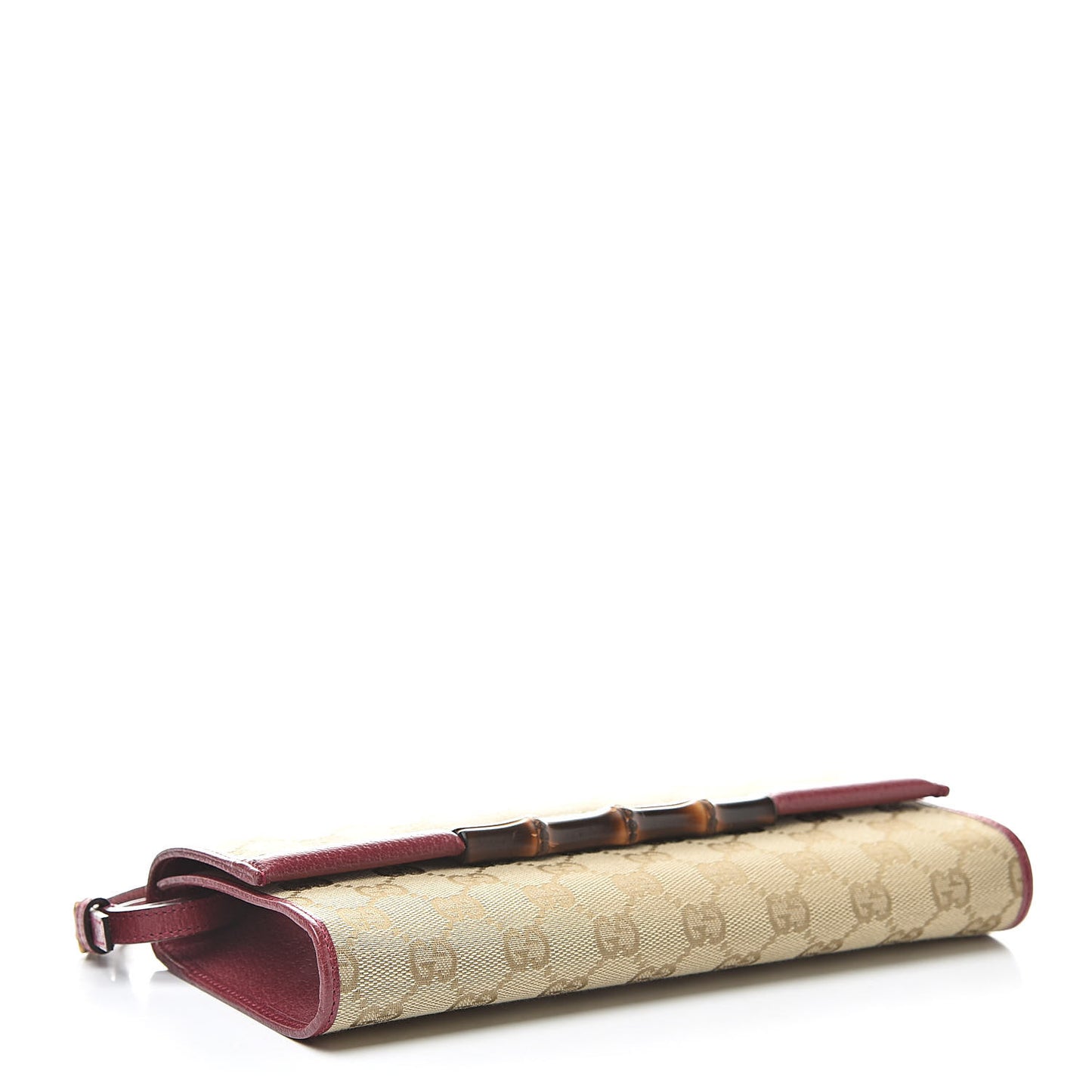Monogram Bamboo Bar Clutch Red