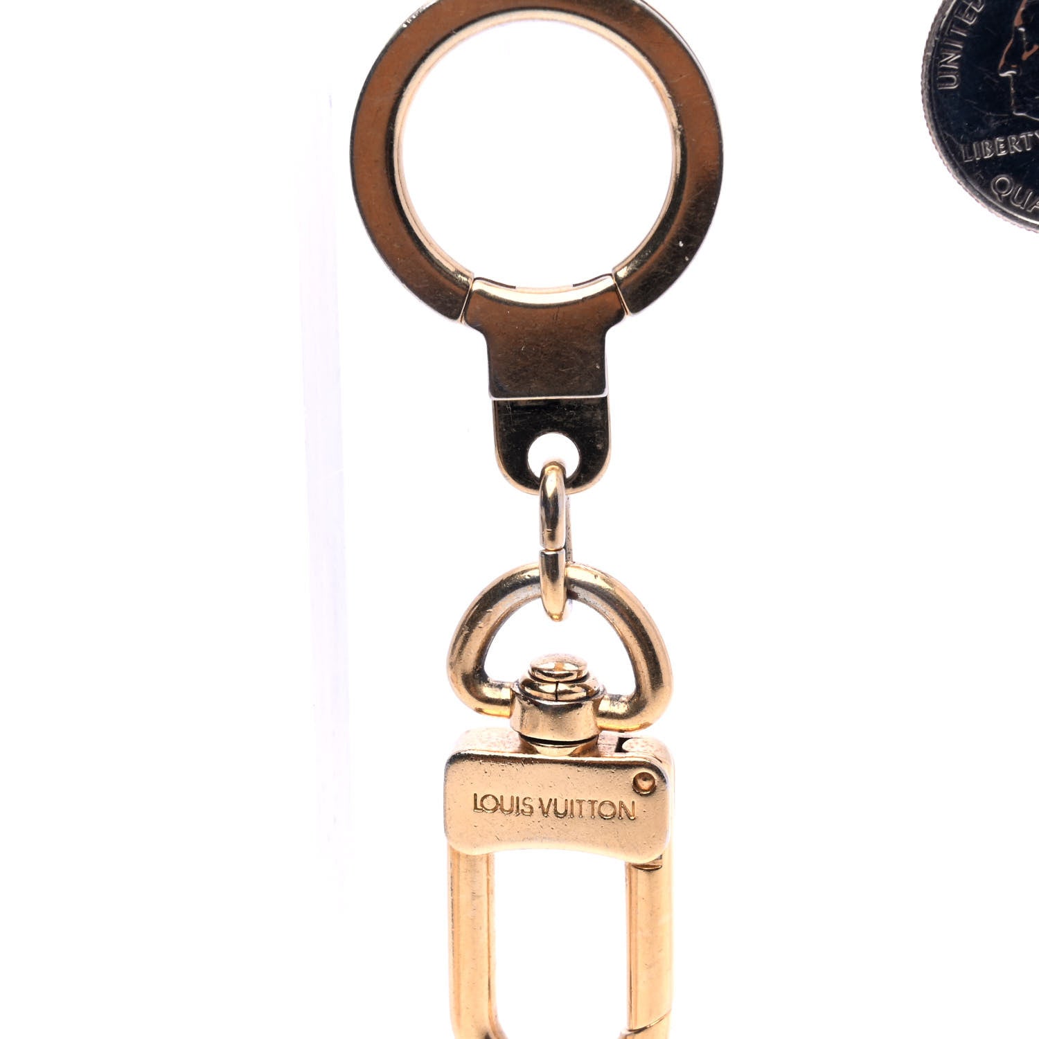 Louis Vuitton Pochette Extender Key Ring Gold 3 of 4