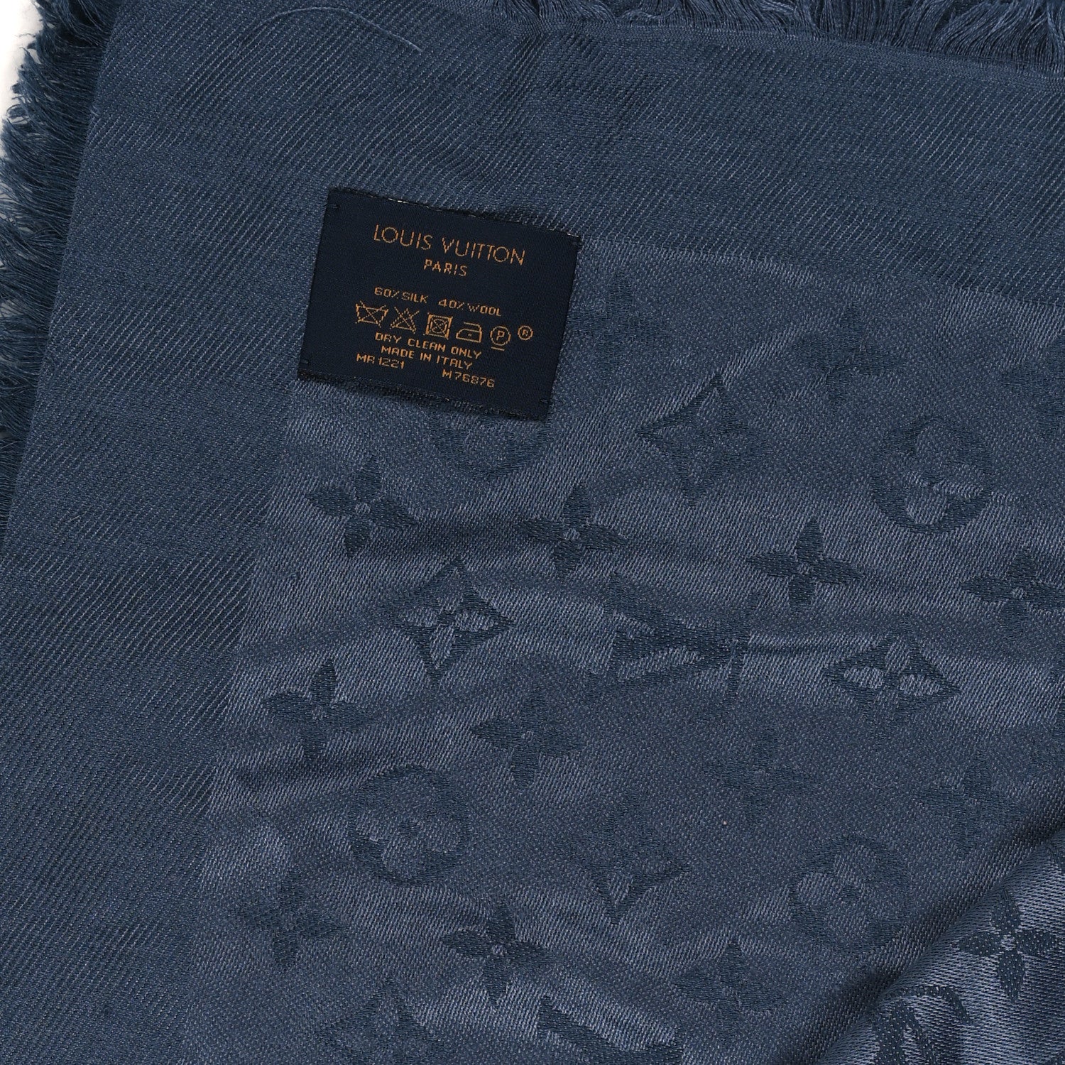 Louis Vuitton Monogram Silk Wool Shine Shawl 3 of 3
