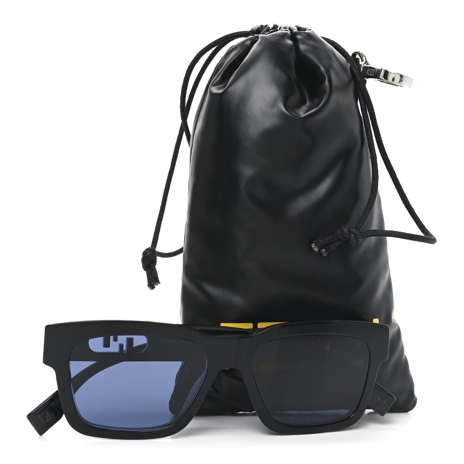 Fendi Acetate O'Lock Square Sunglasses FE40107I Black 7 of 7