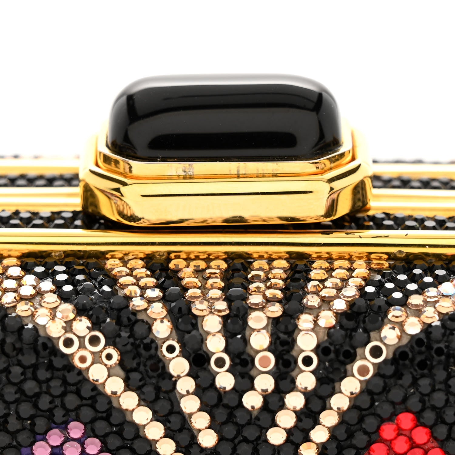 Judith Leiber Swarovski Crystal Minaudiere Clutch Black Multicolor 8 of 11