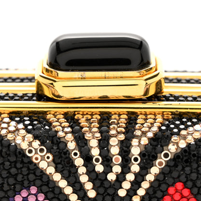 Judith Leiber Swarovski Crystal Minaudiere Clutch Black Multicolor 8 of 11
