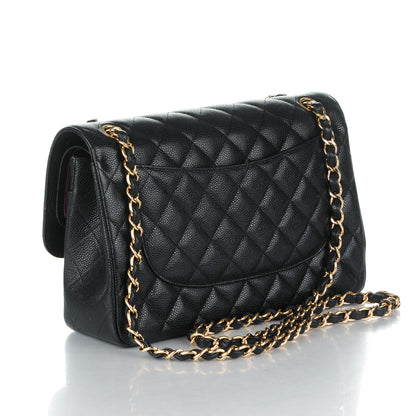 Chanel Caviar Quilted Jumbo Double Flap Black 3 of 8