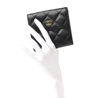 Chanel Caviar Quilted Compact French Flap Wallet Black 2 of 11