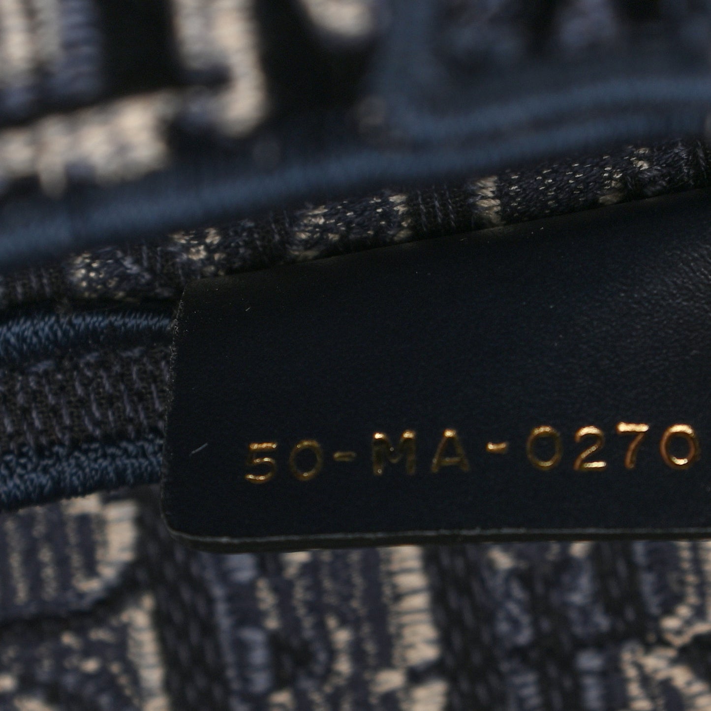 Oblique Embroidered Saddle Bag Blue