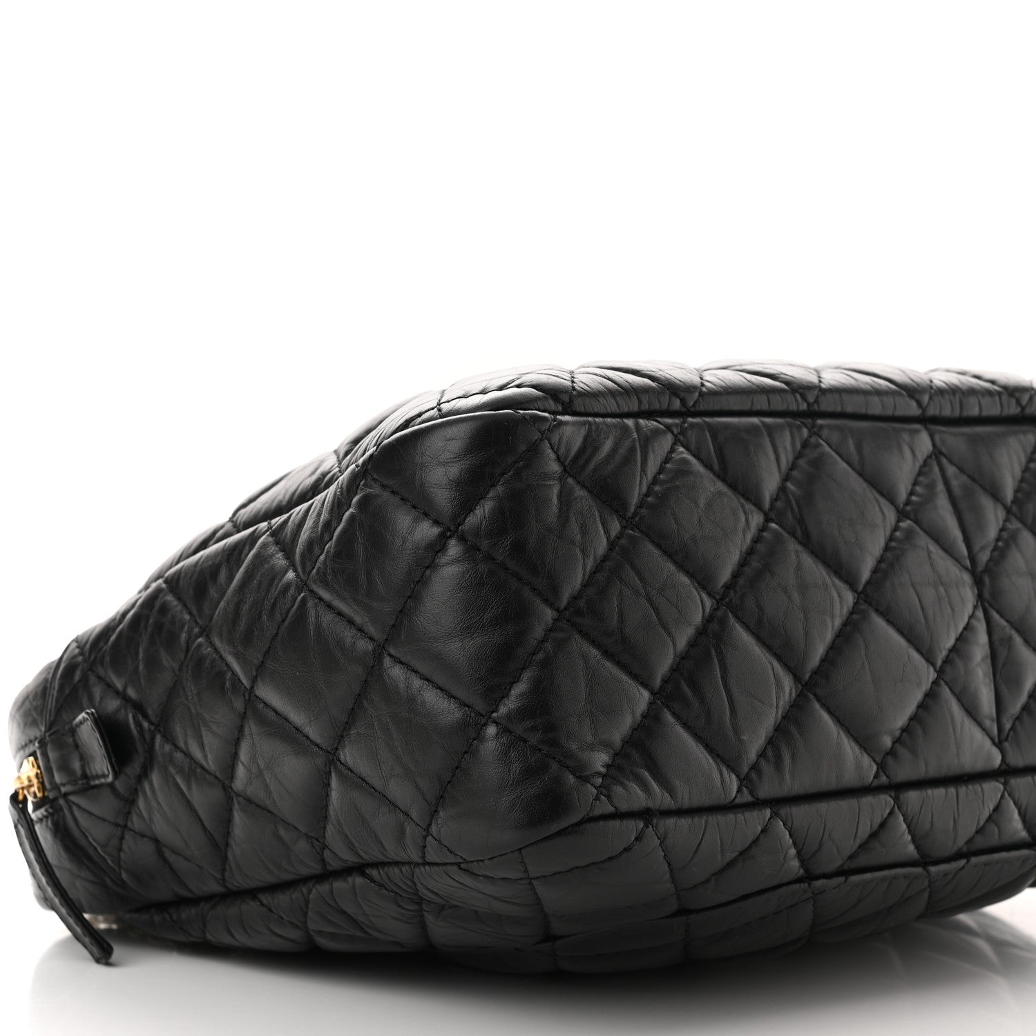 Chanel Aged Calfskin Quilted Large Reissue Camera Case Black 9 of 10