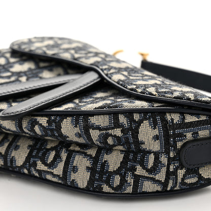 Christian Dior Oblique Mini Saddle Bag Blue 10 of 11