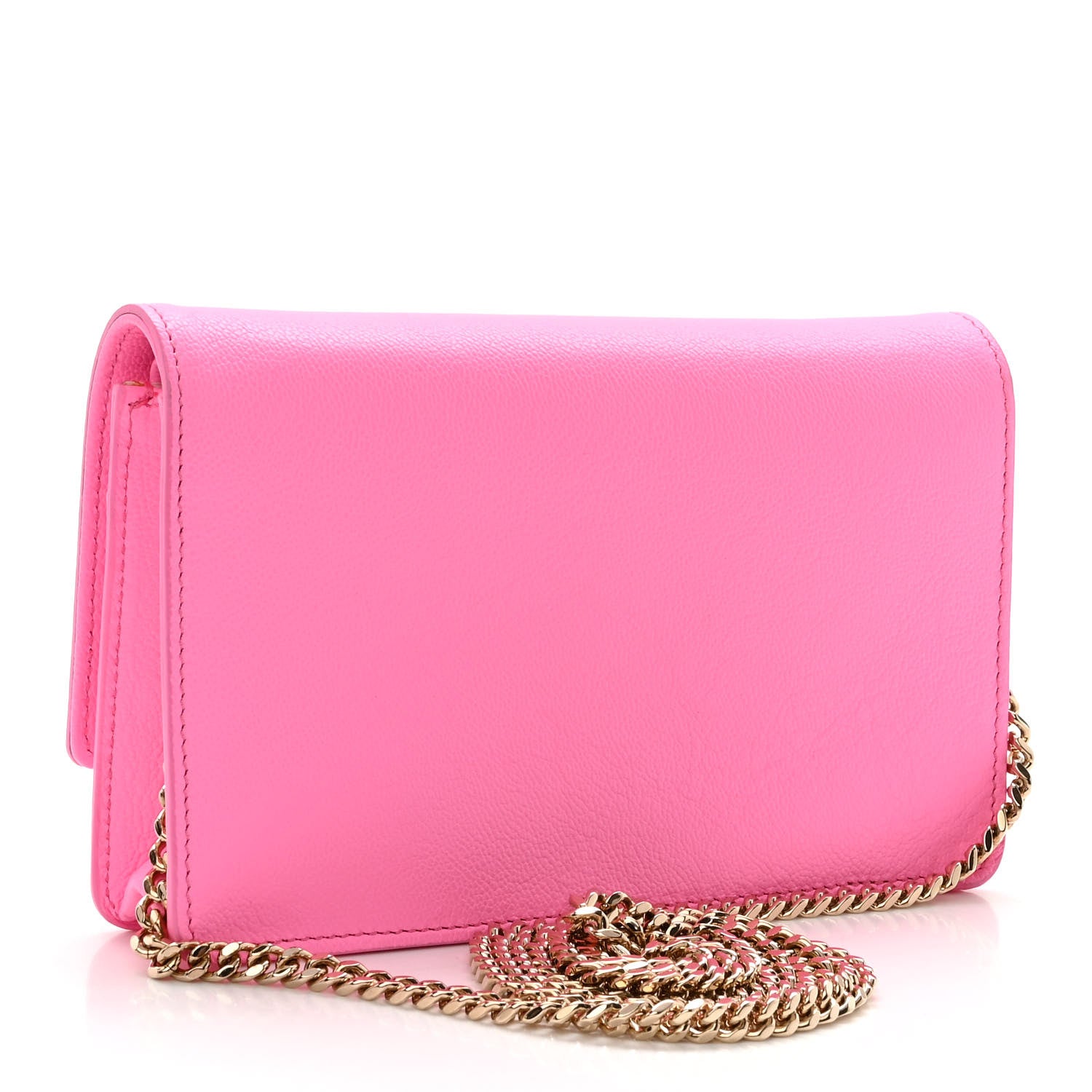 Versace Grained Calfskin Medusa Wallet On Chain Pink 3 of 9