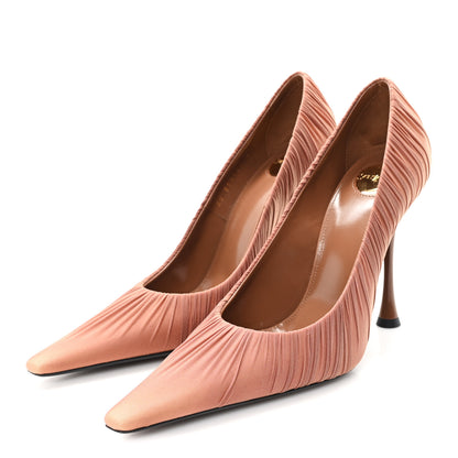 Saint Laurent Satin Emmanuelle 110 Pump 37.5 Cappuccino 4 of 10