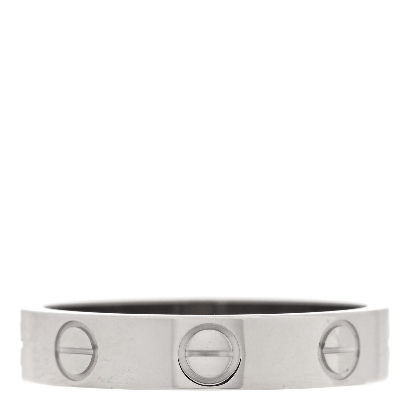 18K White Gold 3.5mm LOVE Wedding Band Ring 50 5.25