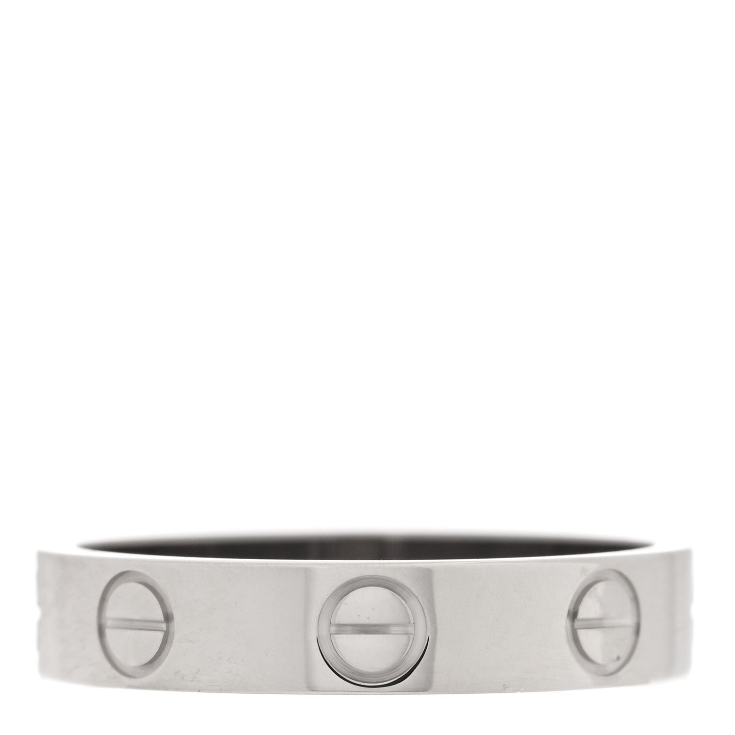 Cartier 18K White Gold 3.5mm LOVE Wedding Band Ring 50 5.25 1 of 4