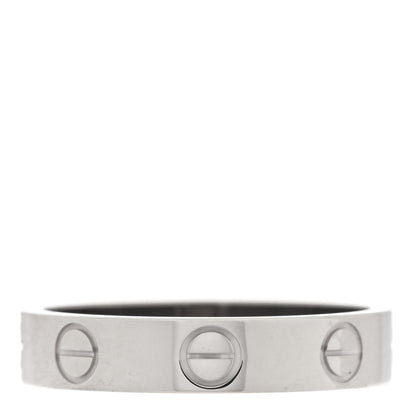 Cartier 18K White Gold 3.5mm LOVE Wedding Band Ring 50 5.25 1 of 4