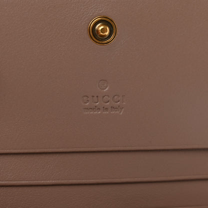 Gucci Calfskin Matelasse GG Marmont Card Case Wallet Porcelain Rose 6 of 7