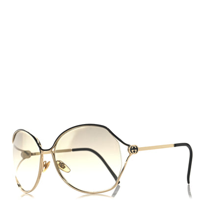 Gucci Metal Oversized Sunglasses GG 2846/S Gold Black 1 of 6