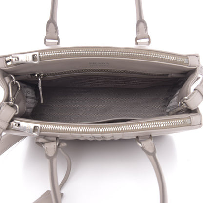 Prada Soft Calfskin Impunture Diagramme Double Zip Tote Pomice 5 of 10