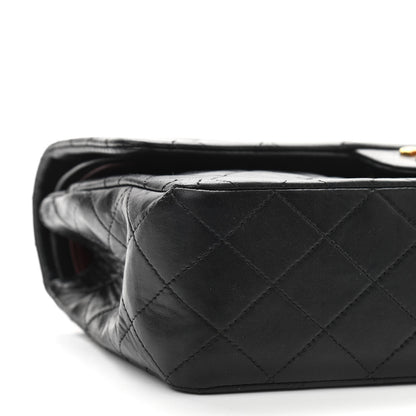 Chanel Lambskin Quilted Medium Double Flap Black 9 of 11