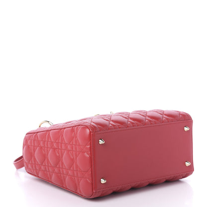 Christian Dior Lambskin Cannage Medium Lady Dior Red 5 of 11
