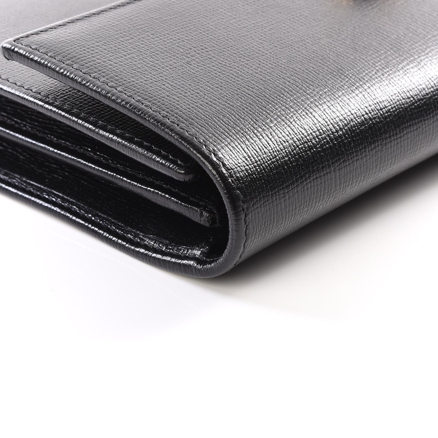 Azalea Calfskin Marina Clutch Black