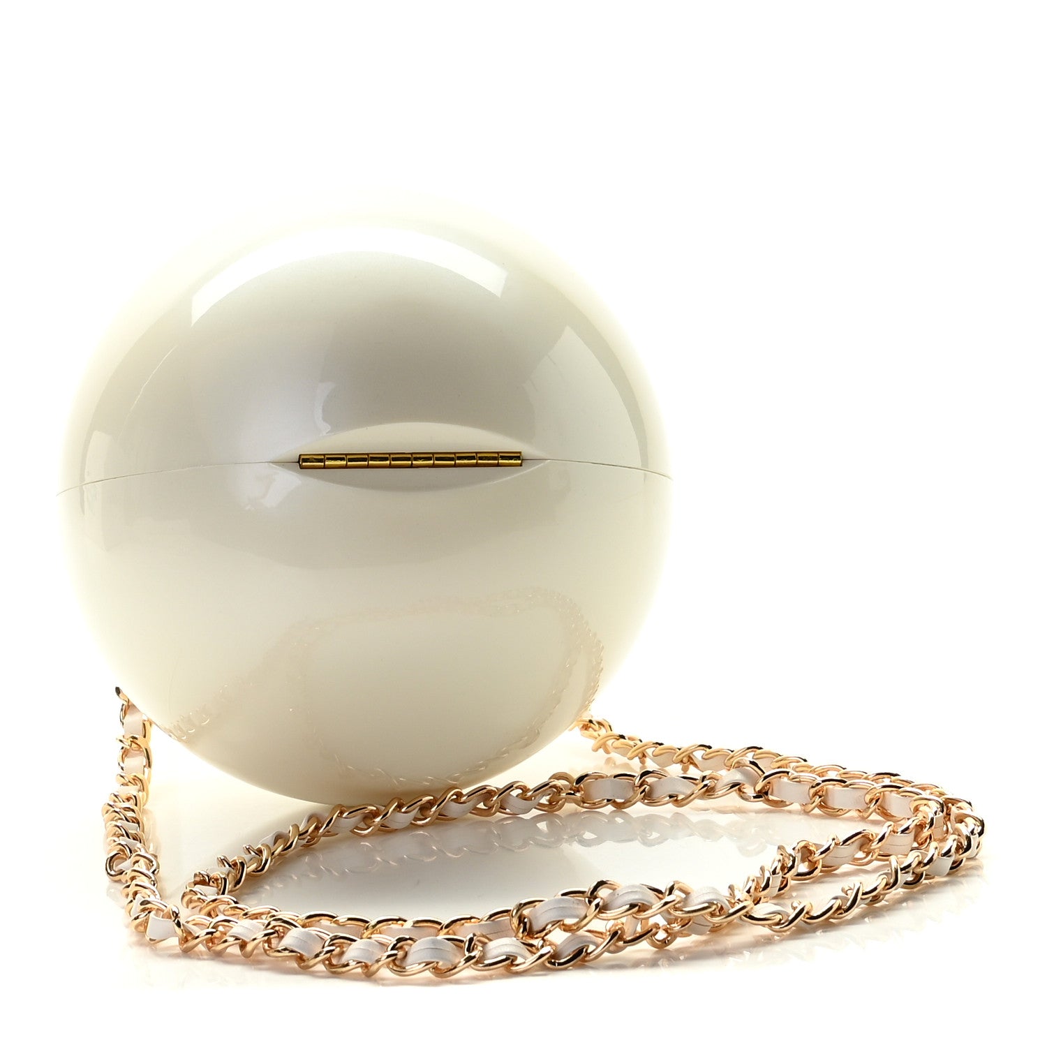 Chanel Plexiglass Pearl CC Minaudiere Clutch White 3 of 6