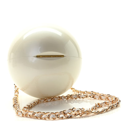 Chanel Plexiglass Pearl CC Minaudiere Clutch White 3 of 6