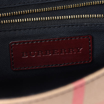 Burberry House Check Bridle Calfskin Small Abbott Crossbody Bag Red Claret 10 of 10