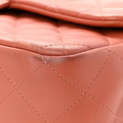 Chanel Lambskin Quilted Jumbo Double Flap Orange 11 of 14