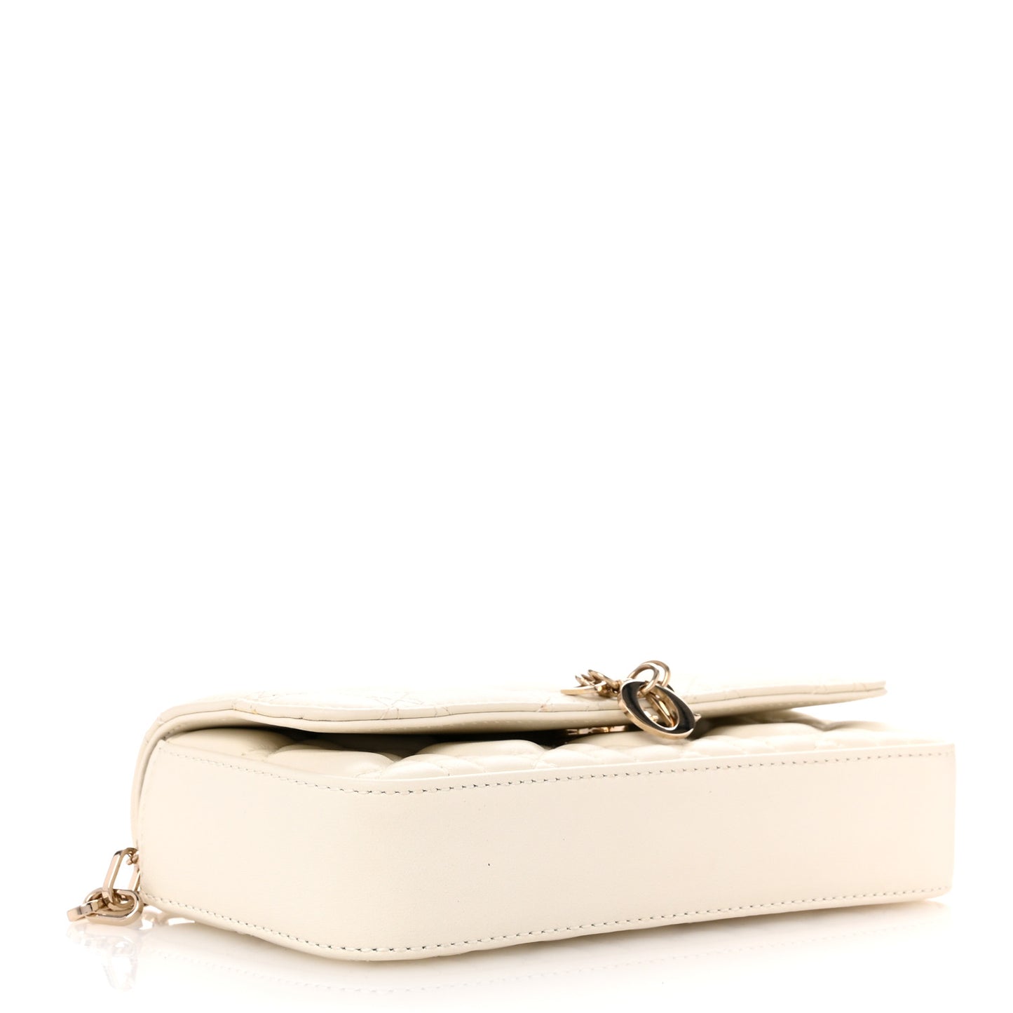 Lambskin Cannage Dior Talk Phone Pouch Latte
