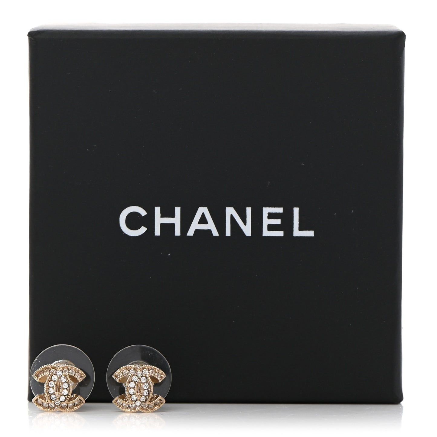 Crystal CC Earrings Gold