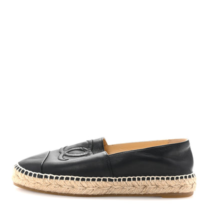 Chanel Lambskin CC Espadrilles 38 Black 1 of 10