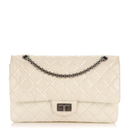 Chanel Distressed Patent Quilted 2.55 Reissue Flap 227 White 1 of 11