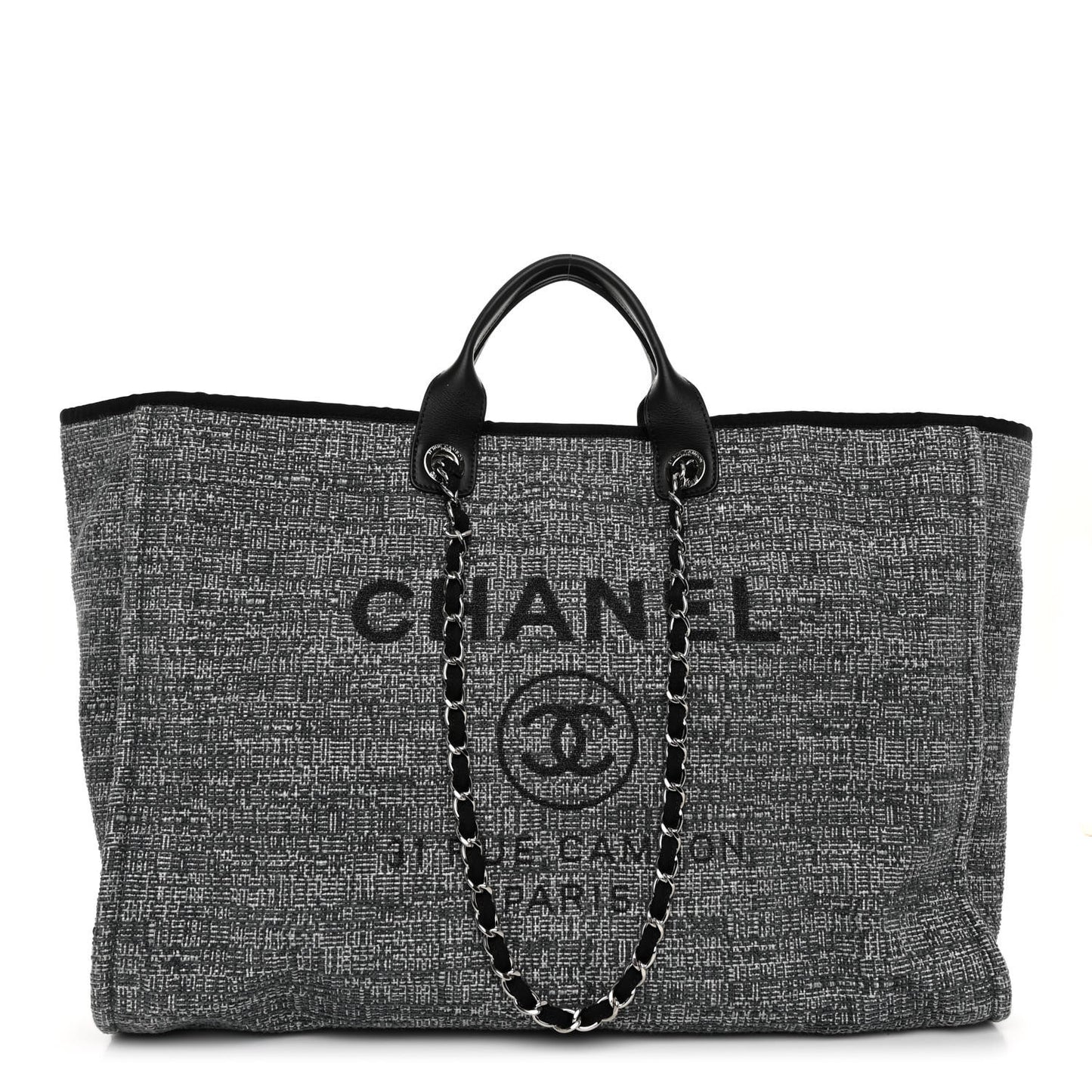 Mixed Fibers Extra Large Deauville Tote Charcoal