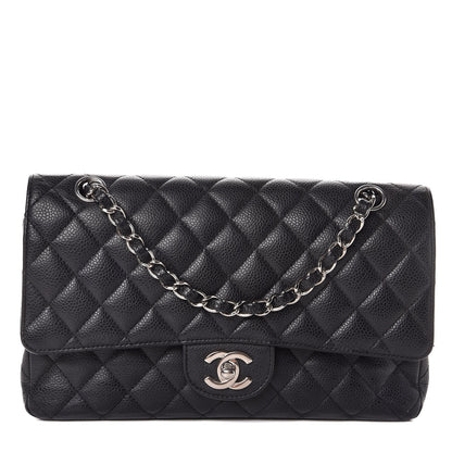 Chanel Caviar Quilted Medium Double Flap Black 1 of 10