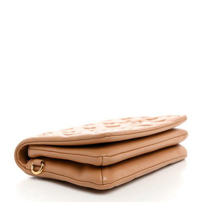 Louis Vuitton Lambskin Embossed Monogram Pochette Coussin Camel 4 of 10