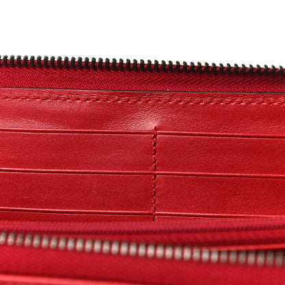 Gucci Calfskin Matelasse GG Marmont Zip Around Wallet Hibiscus Red 7 of 11