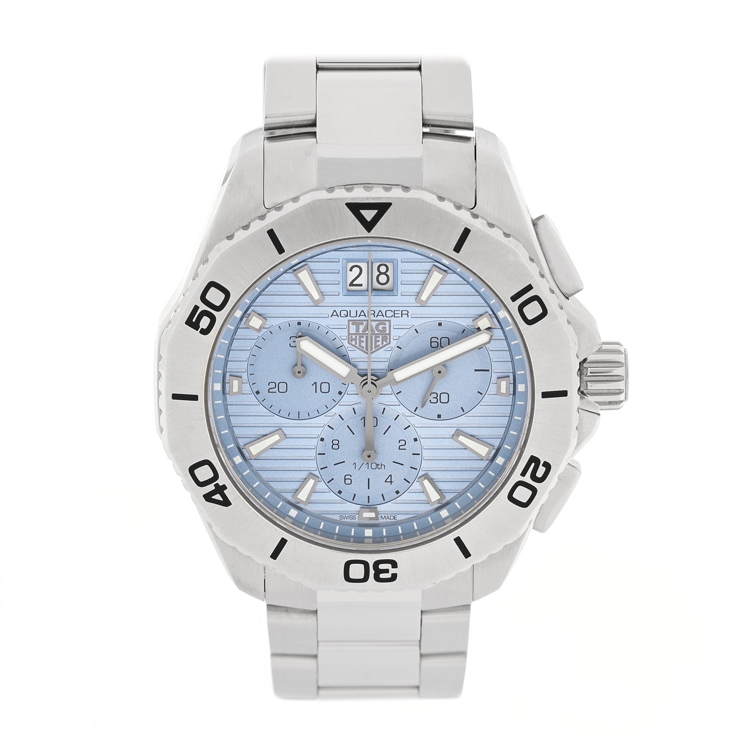 Tag Heuer Stainless Steel 40mm Aquaracer Professional 200 Chronograph Quartz Watch Blue CBP1112 1 of 5