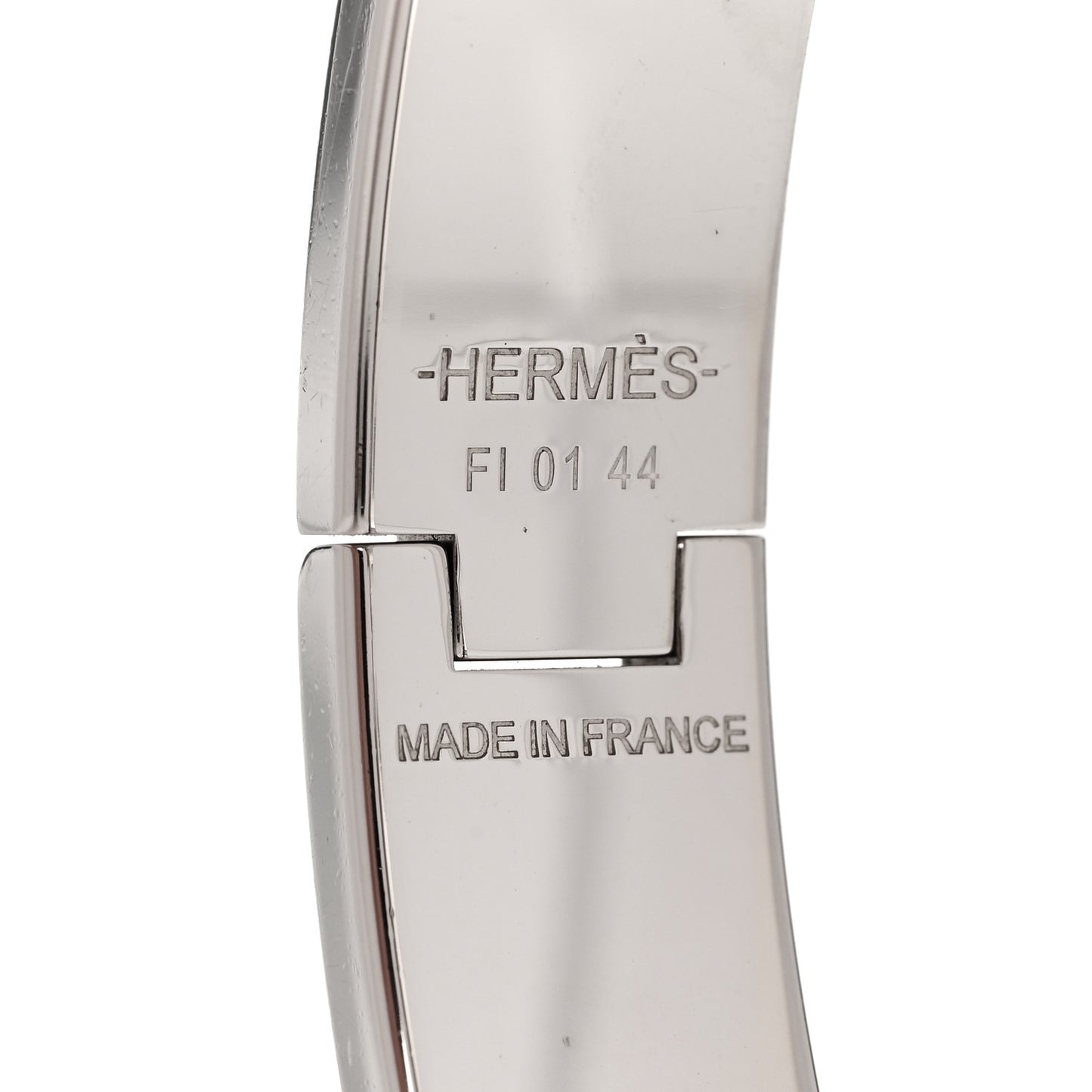 Enamel Narrow Clic Clac H Bracelet PM White