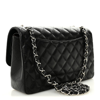 Chanel Caviar Quilted Jumbo Double Flap Black 3 of 10